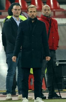 27.11.2024 Belgrade(Serbia) FK Crvena Zvezda-VfB Stuttgart Champions League men s football Sebastian Hoeness(C) VfB Stuttgart coach :S.Sandic