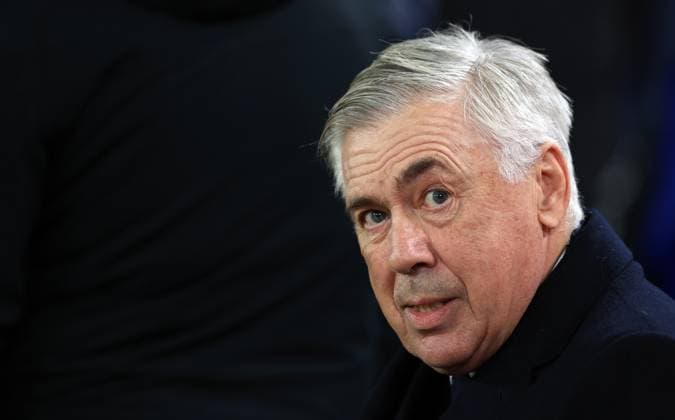 Liverpool, England, 27th November 2024. Real Madrid™s head coach Carlo Ancelotti during the UEFA Champions League match at Anfield, Liverpool. Picture credit should read: Jessica Hornby Sportimage EDITORIAL USE ONLY. No use with unauthorised audio, video, data, fixture lists, club league logos or live services. Online in-match use limited to 120 images, no video emulation. No use in betting, games or single club league player publications. SPI-3486-0032