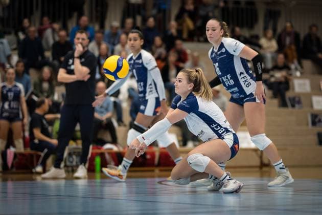 Volleyball CEV Challenge League: Volley Duedingen vs SC Potsdam; Duedingen , 27.11.2024 Noemi Portmann (Volley Duedingen 2) Volleyball CEV Challenge League: Volley Duedingen vs SC Potsdam in Duedingen , 27.11.2024 Copyright: xBEAUTIFULxSPORTS OlafxRellischx