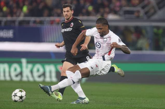 Lille s Alexsandro during the Uefa Champions League soccer match between Bologna f.c. and Losc Lille at the Dall Ara Stadium, Bologna, northern Italy, Wednesday, November 27, 2024. - Soccer - (Photo Michele Nucci - LaPresse)  Copyright: xMichelexNucci LaPressex