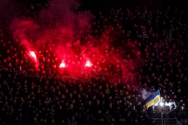 GNK Dinamo v Borussia Dortmund - UEFA Champions League 2024 25 League Phase MD5 Fans show their support in the stands during the UEFA Champions League 2024 25 League Phase MD5 match between GNK Dinamo Zagreb and Borussia Dortmund at Maksimir stadium on November 27, 2024 in Zagreb, Croatia.  LukaxStanzl PIXSELL
