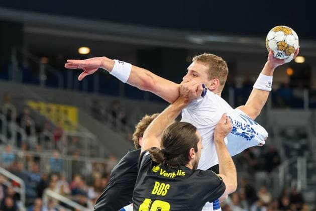 HC Zagreb v HBC Nantes - EHF Champions League Ihar Bialiauski of HC Zagreb shoots during the EHF Champions League group B round 9 match between HC Zagreb and HBC Nantes at Arena Zagreb on November 27, 2024 in Zagreb, Croatia.  MatijaxHabljak PIXSELL
