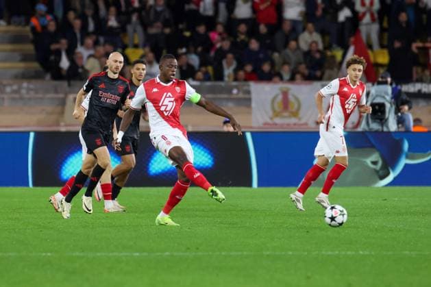 Denis Zakaria ( 6 - AS Monaco) in action during Monaco vs Benfica, UEFA Champions League football match in Monaco, Principality of Monaco, November 27 2024  Copyright: xNicolaxMastronardi IPAxSportx xix xx IPA_51921937 IPA_Agency_IPA51921937