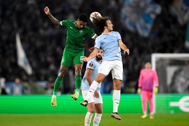 Rwan Seco of Ludogorets and Matteo Guendouzi of SS Lazio compete for the ball during the Europa League football match between SS Lazio and PFK Ludogorets at Olimpico stadium in Rome (Italy), November 28, 2024. AndreaxStaccioli