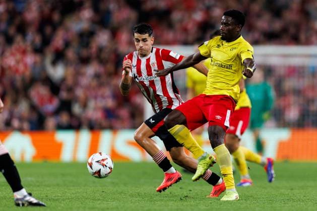 241128 Michael Baidoo of Elfsborg during the Europa League match between Athletic Bilbao and Elfsborg on November 28, 2024 in Bilbao. Photo: Bildbyran EXT BILDBYRAN kod XY XZ0198 fotboll football soccer fotball uefa europa league europa league athletic bilbao elfsborg bbeng Copyright: BILDBYRANxEXT BB241128BB897