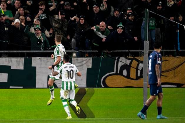 241128 Barnabas Varga of Ferencvaros celebrates the 1-0 goal during the UEFA Europa League football match between Ferencvaros and Malmö FF on November 28, 2024 in Budapest. Photo: Petter Arvidson BILDBYRAN kod PA PA0935 fotboll football soccer fotball uefa europa league europa league malmö ff Ferencvaros bbeng Copyright: PETTERxARVIDSON BB241128PA051