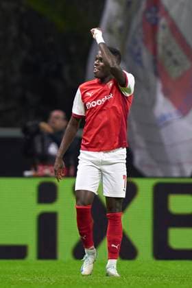 SC Braga v TSG 1899 Hoffenheim - UEFA Europa League 2024 25 League Phase MD5 Armindo Tue Na Bangna Bruma of SC Braga celebrates after scoring his team s first goal during the UEFA Europa League match between SC Braga and TSG 1899 Hoffenheim at Estadio Municipal de Braga in Braga, Portugal, on November 28, 2024. Braga, Portugal Portugal  Copyright: xJosexManuelxAlvarezxReyx originalFilename:alvarezrey-notitle241128_np8B6.jpg