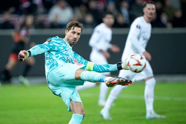 Frankfurt s goalkeeper Kevin Trapp during the UEFA Europa League match between FC Midtjylland and Eintracht Frankfurt at MCH Arena in Herning on Thursday, November 28, 2024. (Photo: Bo Amstrup Ritzau Scanpix) , Herning Denmark Mors Copyright: BoxAmrstrupx xRitzauxScanpix BoxAmstrupx spdk20241128-220237-L