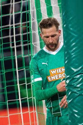 SOCCER - UEFA ECL, Rapid vs Rovers VIENNA,AUSTRIA,28.NOV.24 - SOCCER - UEFA Conference League, SK Rapid Wien vs Shamrock Rovers. Image shows Guido Burgstaller (Rapid).  GEPAxpictures xPhilippxBrem