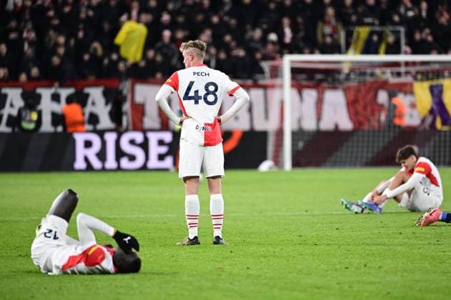 SK Slavia Praha players are seen after the UEFA Europa League, 5th round match: SK Slavia Praha - Fenerbahce Istanbul, in Prague, Czech Republic, on November 28, 2024. (CTKxPhoto OndrejxDeml) CTKPhotoP2024112809180  CTKPhotoP2024112809180