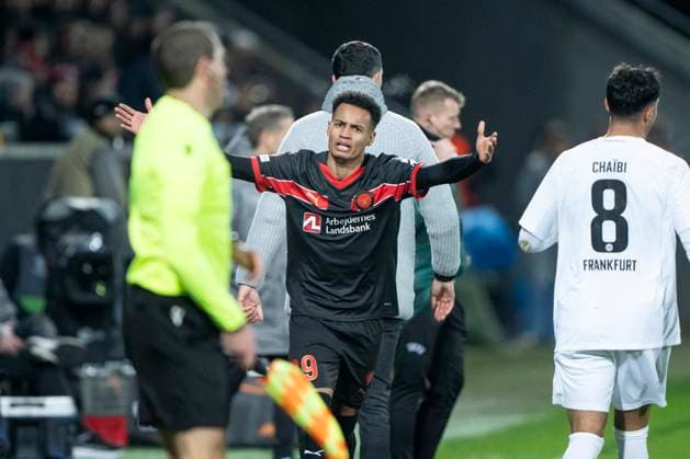 during the UEFA Europa League match between FC Midtjylland and Eintracht Frankfurt at MCH Arena in Herning on Thursday, November 28, 2024.. (Photo: Bo Amstrup Ritzau Scanpix) , Herning Denmark Mors Copyright: BoxAmrstrupx xRitzauxScanpix BoxAmstrupx spdk20241128-232013-L