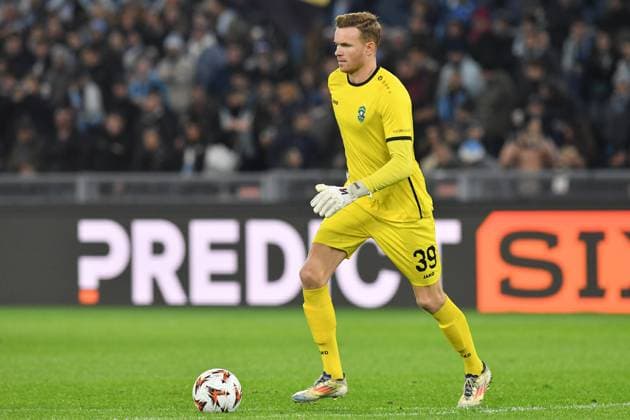 November 28, 2024, Rome, Italy: Hendrik Bonmann of Ludogorets Razgrad seen in action during the Europa League qualifying round - 5th leg match between SS Lazio vs FC Ludogorets at Olympic stadium. Final score: Lazio 0 : 0 Ludogorets Rome Italy - ZUMAs197 20241128_aaa_s197_158 Copyright: xMattiaxVianx