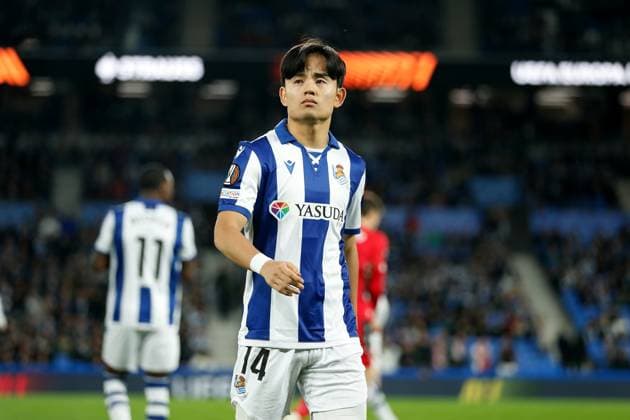 Takefusa Kubo (Sociedad), NOVEMBER 28, 2024 - Football Soccer : UEFA Europa League League phase match day 5 between Real Sociedad 2-0 AFC Ajax at the Reale Arena in San Sebastian, Spain. Noxthirdxpartyxsales  (274701451)