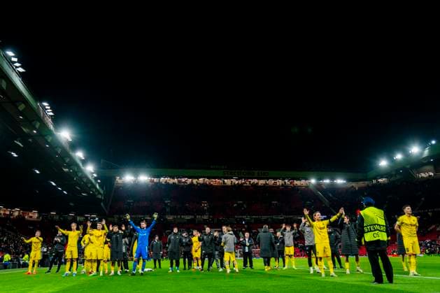 Football, Europa League Manchester United Bodo Glimt Manchester, United Kingdom 20241128 Bodo Glimt after the Europa League match between Manchester United and Bodo Glimt at Old Trafford Photo Fredrik Varfjell NTB Manchester United Kingdom EDITORIAL USE ONLY RESTRICTED USE FOR BETTING COMPANIES  Copyright: xFredrikxVarfjellx xNTBx