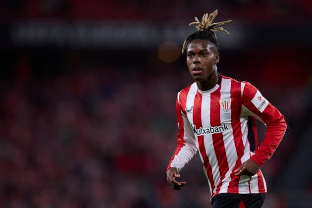 Athletic Club v IF Elfsborg - Europa League 2024 25 League Phase Nico Williams of Athletic Club looks on during the Europa League match between Athletic Club and IF Elfsborg at San Mames on November 28, 2024, in Bilbao, Spain. Bilbao San Mames Basque Country Spain RL_ATHvIFE_000060 Copyright: xRicardoxLarreinax