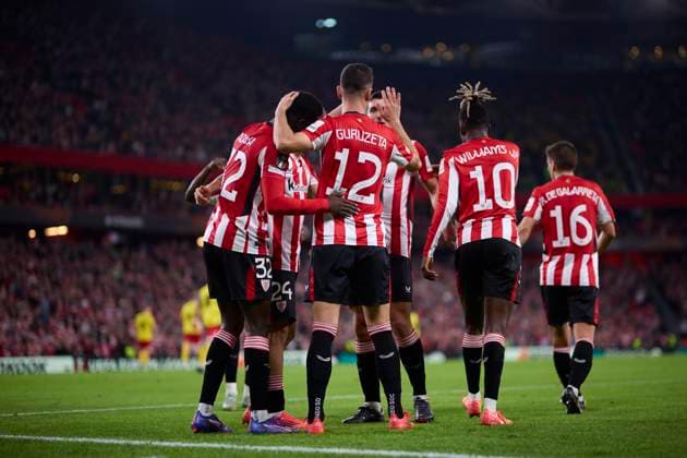 Athletic Club v IF Elfsborg - Europa League 2024 25 League Phase Gorka Guruzeta of Athletic Club celebrates after scoring goal during the Europa League match between Athletic Club and IF Elfsborg at San Mames on November 28, 2024, in Bilbao, Spain. Bilbao San Mames Basque Country Spain RL_ATHvIFE_000142 Copyright: xRicardoxLarreinax
