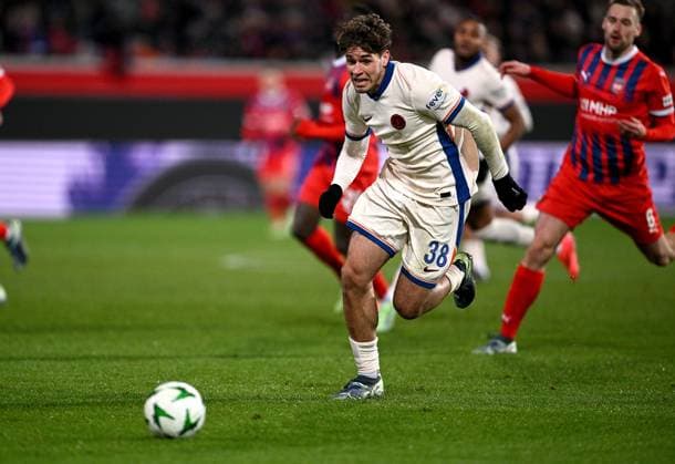 Fussball Conference League Saison 2024 2025 Vorrunde 4. Spieltag 1. FC Heidenheim - FC Chelsea London 28.11.2024 Marc Guiu (FC Chelsea)
