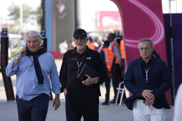 Formula 1 Qatar Airways Qatar Grand Prix 2024 29.11.2024, Losail International Circuit, Doha, Formula 1 Qatar Airways Qatar Grand Prix 2024 ,im Bild MotoGP Teamchef Paolo Campinoti, Prima Pramac Racing Team,Flavio Briatore, Alpine mit Jean Alesi