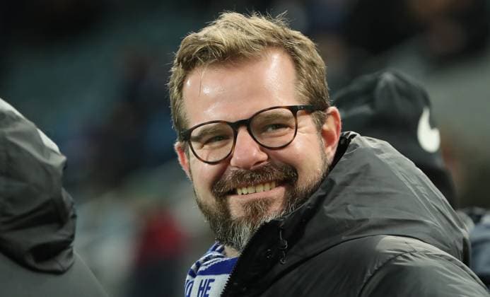 Präsident Fabian Drescher Portrait Porträt Einzelbild close up Fußball Fussball 2.Bundesliga Herren 14. Spieltag Saison 2024 2025 29.11.2024 1.FC Magdeburg FCM vs. Hertha BSC Berlin DFL regulations prohibit any use of photographs as image sequences and or quasi-video.
