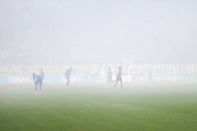 29.11.2024, xgox, Fussball 2. Bundesliga, 1. FC Magdeburg - Hertha BSC Berlin emspor, v.l. Symbolfoto, Symbolbild, Symbol Nebel Rauch Pyro (DFL DFB REGULATIONS PROHIBIT ANY USE OF PHOTOGRAPHS as IMAGE SEQUENCES and or QUASI-VIDEO) Magdeburg