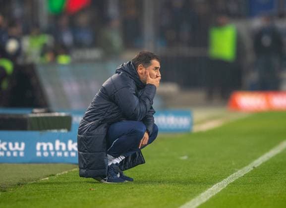 Fussball, Herren, Saison 2024 2025, 2. Bundesliga (14. Spieltag), 1. FC Magdeburg - Hertha BSC, Trainer Cristian Fiel (Hertha BSC), 29.11. 2024,