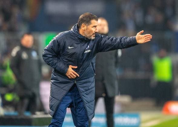 Fussball, Herren, Saison 2024 2025, 2. Bundesliga (14. Spieltag), 1. FC Magdeburg - Hertha BSC, Trainer Cristian Fiel (Hertha BSC), 29.11. 2024,