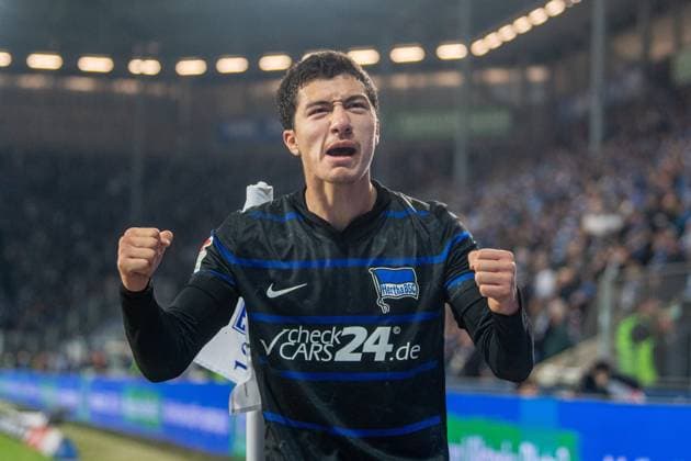 Fussball, Herren, Saison 2024 2025, 2. Bundesliga (14. Spieltag), 1. FC Magdeburg - Hertha BSC, Ibrahim Maza (Hertha BSC), 29.11. 2024,