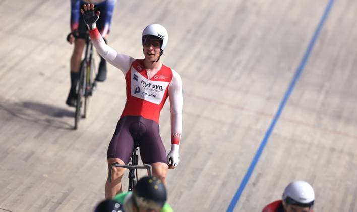 2024-11-29 UCI Track Champions League - Round 2 APELDOORN, NETHERLANDS - NOVEMBER 29: Tobias Aagaard Hansen of Denmark during Round 2 of the UCI Track Champions League at Omnisport on November 29, 2024 in Apeldoorn, Netherlands. (Photo by Peter Lous BSR Agency) Apeldoorn Netherlands Content not available for redistribution in The Netherlands directly or indirectly through any third parties. Copyright: xBSRxAgencyx
