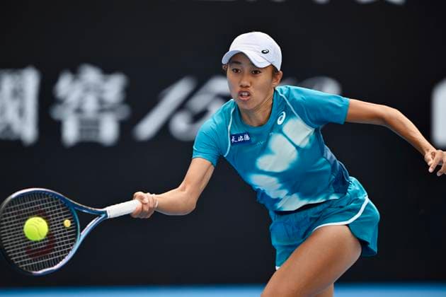 CHENGDU, CHINA - NOVEMBER 30: Zhang Shuai of China competes in the Women s Singles Final match against Guo Hanyu of China on day 6 of 2025 Australian Open Asia-Pacific Wildcard Play-off at Sichuan International Tennis Centre on November 30, 2024 in Chengdu, Sichuan Province of China.  Copyright: xVCGx 111533772448