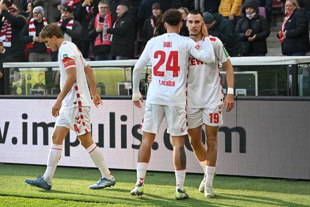 Koeln, Rheinenergiestadion, 30.11.24, GER, Herren, 2.Bundesliga, Saison 2024-2025, 1.FC Koeln - Hannover 96 Bild: Tim LEMPERLE (Koeln) jubelt nach seinem Tor zum 1:1 Only for editorial use! DFL regulations prohibit any use of photographs as image sequences and or quasi-video. NRW Deutschland