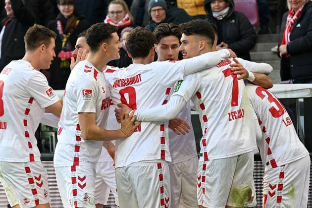 Koeln, Rheinenergiestadion, 30.11.24, GER, Herren, 2.Bundesliga, Saison 2024-2025, 1.FC Koeln - Hannover 96 Bild: Tim LEMPERLE (Koeln) jubelt nach seinem Tor zum 1:1 Only for editorial use! DFL regulations prohibit any use of photographs as image sequences and or quasi-video. NRW Deutschland