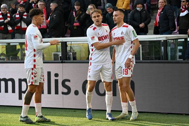 Koeln, Rheinenergiestadion, 30.11.24, GER, Herren, 2.Bundesliga, Saison 2024-2025, 1.FC Koeln - Hannover 96 Bild: Tim LEMPERLE (Koeln) jubelt nach seinem Tor zum 1:1 Only for editorial use! DFL regulations prohibit any use of photographs as image sequences and or quasi-video. NRW Deutschland