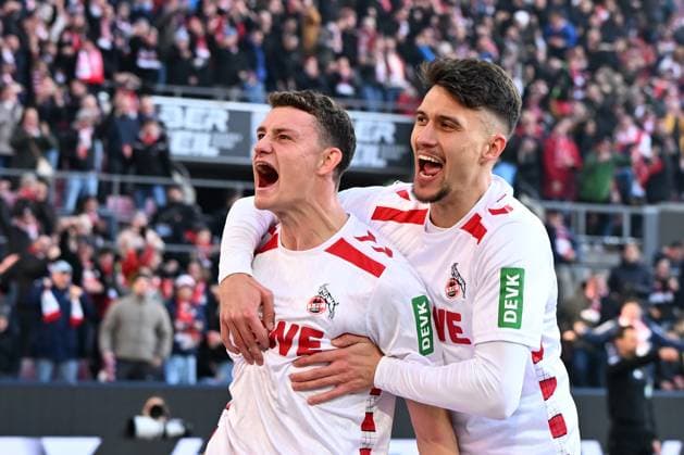 Eric Martel (1. FC Koeln) und Dejan Ljubicic (1. FC Köln) Jubel, jubelt, jubeln waehrend des Spiels der 2. Bundesliga zwischen 1. FC Köln und Hannover 96 im RheinEnergieStadion am 30. November 2024 in Köln, Deutschland. (Foto von Ralf Treese DeFodi Images) +++ Eric Martel (1. FC Koeln) und Dejan Ljubicic (1. FC Köln) celebrate, celebrates, celebrating during the 2. Bundesliga match between 1. FC Köln and Hannover 96 at RheinEnergieStadion on November 30, 2024 in Cologne, Germany. (Photo by Ralf Treese DeFodi Images) DFB DFL REGULATIONS PROHIBIT ANY USE OF PHOTOGRAPHS AS IMAGE SEQUENCES AND OR QUASI-VIDEO. Defodi-521_KOEH9620241130_031