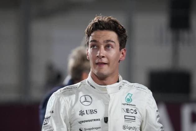 Formula 1 Qatar Airways Qatar Grand Prix 2024 30.11.2024, Losail International Circuit, Doha, Formula 1 Qatar Airways Qatar Grand Prix 2024 ,im Bild 3.Platz für George Russell (GBR), Mercedes-AMG Petronas Formula One Team