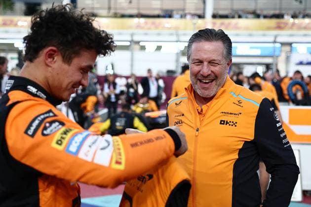 F1 Grand Prix Of Qatar 2024 Sprint Lando Norris of McLaren and Zak Brown before Sprint ahead of the Formula 1 Grand Prix of Qatar at Lusail International Circuit in Lusail, Qatar on November 30, 2024. Lusail Qatar  Copyright: xJakubxPorzyckix originalFilename:porzycki-f1grandp241130_npFnh.jpg