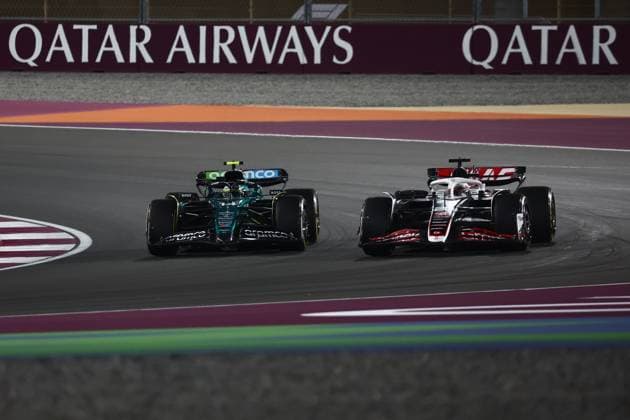 F1 Grand Prix Of Qatar 2024 Sprint Kevin Magnussen of Haas and Fernando Alonso of Aston Martin Aramco during Sprint ahead of the Formula 1 Grand Prix of Qatar at Lusail International Circuit in Lusail, Qatar on November 30, 2024. Lusail Qatar  Copyright: xJakubxPorzyckix originalFilename:porzycki-f1grandp241130_npG3k.jpg
