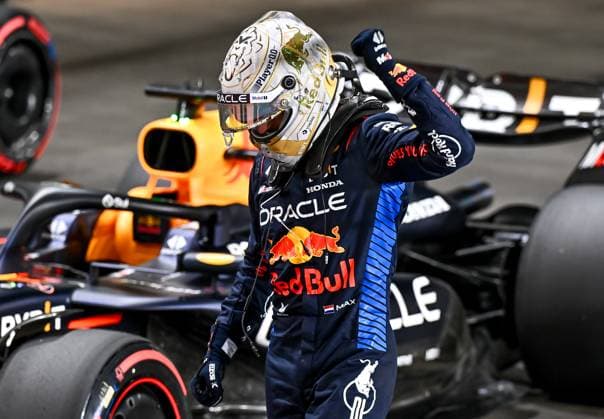 Formel 1, GP Katar in Losail, Qualifying Formula One Qatar Grand Prix - Qualifying Race Netherlands Formula One driver Max Verstappen of Red Bull Racing after taking pole position in the Qualifying for the F1 Grand Prix of Qatar at Lusail International Circuit in Lusail, Qatar, on November 30, 2024 DOHA Qatar Copyright: xNOUSHADx