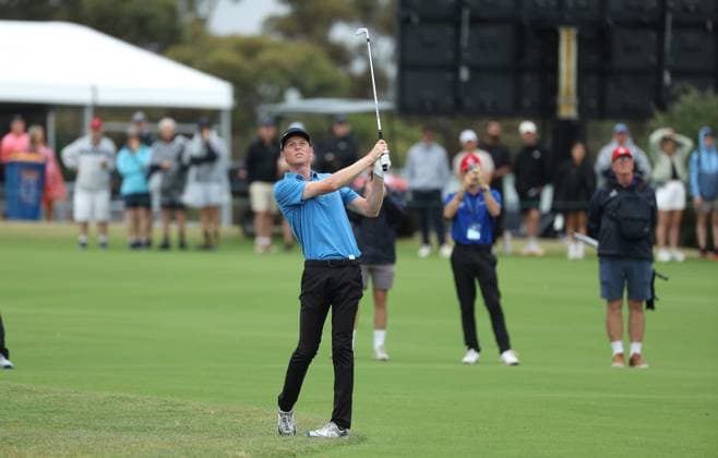 GOLF AUSTRALIAN OPEN, Ryggs Johnston of USA on day four of the ISPS HANDA Australian Open at Kingston Heath Golf Club in Melbourne, Sunday, December 1, 2024. ( NO ARCHIVING, EDITORIAL USE ONLY, NO USE IN BOOKS WITHOUT CONSENT MELBOURNE VICTORIA AUSTRALIA  Copyright: xCONxCHRONISx 20241201126567040218