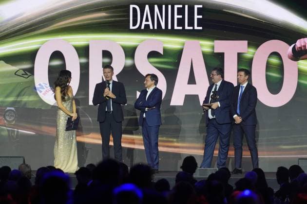 Daniele Orsato, best referee at AIC Soccer Gala and awards ceremony, Milan, December 02 , 2024  Copyright: xGianxMattiaxD Albertox LaPressex