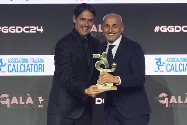 Sport Themen der Woche KW 49 Sport Bilder des Tages Sport Bilder des Tages Simone Inzaghi, best coach and Luciano Spalletti at AIC Soccer Gala and awards ceremony, Milan, December 02 , 2024  Copyright: xGianxMattiaxD Albertox LaPressex