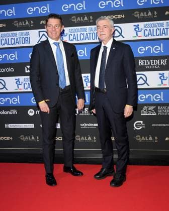 Milano, Red Carpet Galà del calcio AIC 2024 - Gianluca Rocchi, Franco Trentalange  Copyright: xAlbertoxTerenghix xipa-agency.nex xVenezia2020x 0782901965st