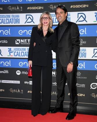 Milano, Red Carpet Galà del calcio AIC 2024 - Simone Inzachi con la moglie Gaia Lucariello  Copyright: xAlbertoxTerenghix xipa-agency.nex xVenezia2020x 0782902717st
