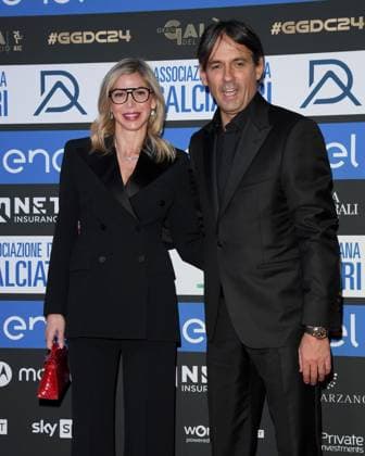 Milano, Red Carpet Galà del calcio AIC 2024 - Simone Inzachi con la moglie Gaia Lucariello  Copyright: xAlbertoxTerenghix xipa-agency.nex xVenezia2020x 0782902721st