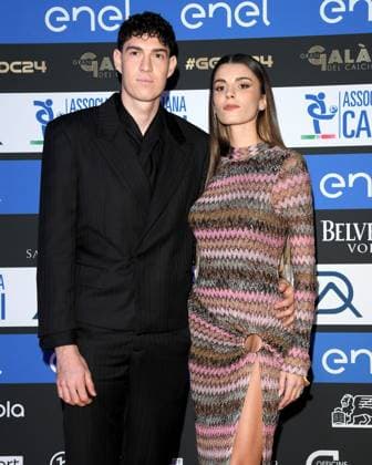 Milano, Red Carpet Galà del calcio AIC 2024 - Alessandro Bastoni, Camilla Bresciani  Copyright: xAlbertoxTerenghix xipa-agency.nex xVenezia2020x 0782902779st