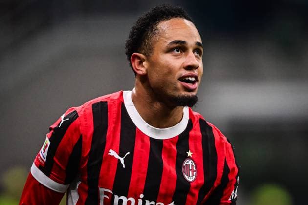 December 3, 2024, Milan, Italy, Italy: Noah OKAFOR of AC Milan during the Italian Cup, Coppa Italia match between AC Milan and US Sassuolo at San Siro Stadium on December 03, 2024 in Milan, Italy. Milan Italy - ZUMAm308 20241203_zsp_m308_008 Copyright: xMatthieuxMirvillex
