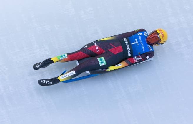 Sport Themen der Woche KW 49 Sport Bilder des Tages photographer: FIL Michael Kristen 05.12.2024 2. FIL Eberspächer Luge World Cup, Olympia Ice Track Innsbruck-Igls, Tirol (AUT), WC Austria, training, Women™s Singles, picture: Julia Taubitz (GER) *** photographer FIL Michael Kristen 05 12 2024 2 FIL Eberspächer Luge World Cup, Olympia Ice Track Innsbruck Igls, Tirol AUT , WC Austria, training, Women™s Singles, picture Julia Taubitz GER