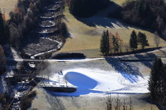 On the road to Olympic Games, Olympische Spiele, Olympia, OS 2026 - Winter season in Val Di Fiemme Pierre Teyssot MAXPPP ; On the road to the Milano Cortina Olympic Games 2026 - Winter season in Val Di Fiemme. Lago di Tesero, Italy on December 5, 2024. Pierre Teyssot Maxppp Lago di Tesero Trentino Italy  Copyright: xMAXPPPxPierrexTeyssotx TEP63581 TEP63581