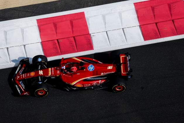 Charles Leclerc of Monaco and Ferrari in Aktion, Practice, F1 Grand Prix of Abu Dhabi, Yas Marina Circuit am 06. December 2024 in Abu Dhabi, United Arab Emirates. (Foto von Diogo Cardoso DeFodi Images) Charles Leclerc of Monaco and Ferrari in action on track, Practice, F1 Grand Prix of Abu Dhabi, Yas Marina Circuit on December 6, 2024 in Abu Dhabi, United Arab Emirates. (Photo by Diogo Cardoso DeFodi Images) Defodi-645_f1abu20241206_053