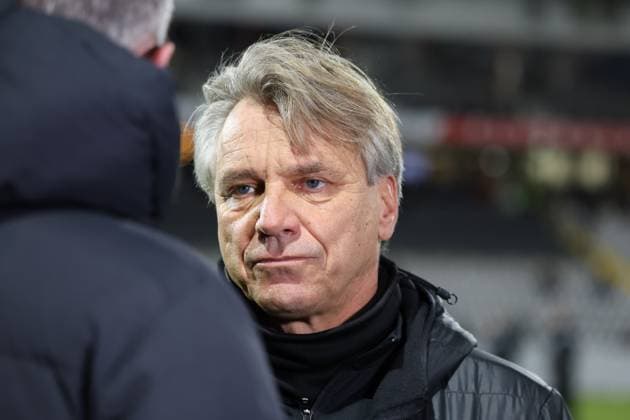 06.12.2024, Fussball, Herren, 2. Bundesliga, Saison 2024 2025, SV 07 Elversberg - 1. FC Nürnberg, Trainer Horst Steffen (SV 07 Elversberg) Elversberg Ursapharm-Arena an der Kaiserlinde Saarland Deutschland (DE)