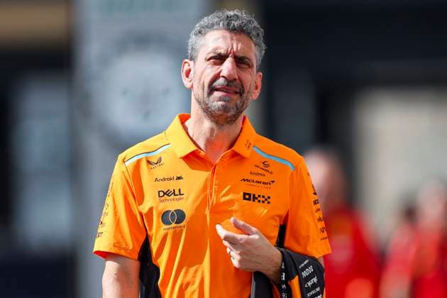 Andrea Stella, Team Principal of McLaren gestikuliert, Gestik, Qualifying, F1 Grand Prix of Abu Dhabi, Yas Marina Circuit am 07. December 2024 in Abu Dhabi, United Arab Emirates. (Foto von Diogo Cardoso DeFodi Images) Andrea Stella, Team Principal of McLaren gestures arriving in the paddock, Qualifying, F1 Grand Prix of Abu Dhabi, Yas Marina Circuit on December 7, 2024 in Abu Dhabi, United Arab Emirates. (Photo by Diogo Cardoso DeFodi Images) Defodi-645_f1abu20241207_038